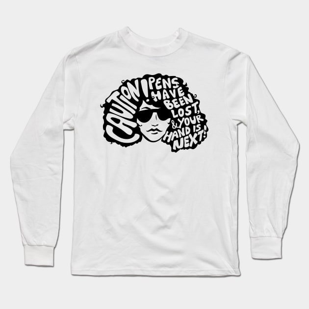 Afro Caution Long Sleeve T-Shirt by misc_tees